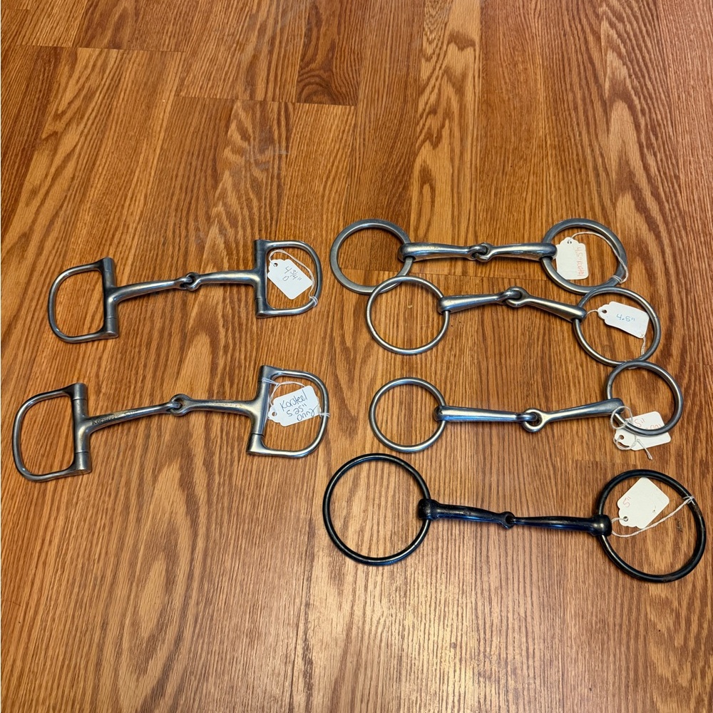 Bundle 6 English snaffle bits - Picture 1 of 3